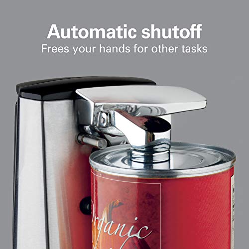 Brushed Stainless Steel Electric Can Opener with Knife Sharpener B921