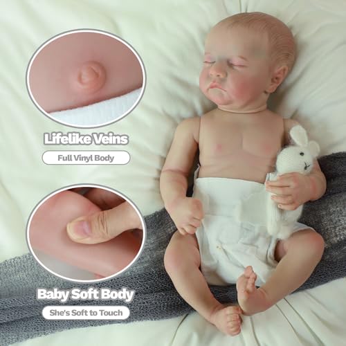 18 Inch Realistic Reborn Baby Doll with Full Body Vinyl O500