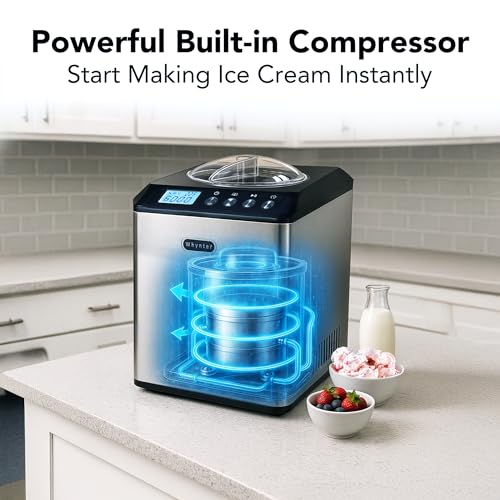 2.1 Qt. Stainless Steel Ice Cream Maker T276452