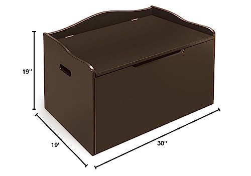 Gray Wooden Toy Box and Storage Bench Seat with Safety Hinge J2423