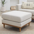 Light Honey Wood Frame Ottoman U93259
