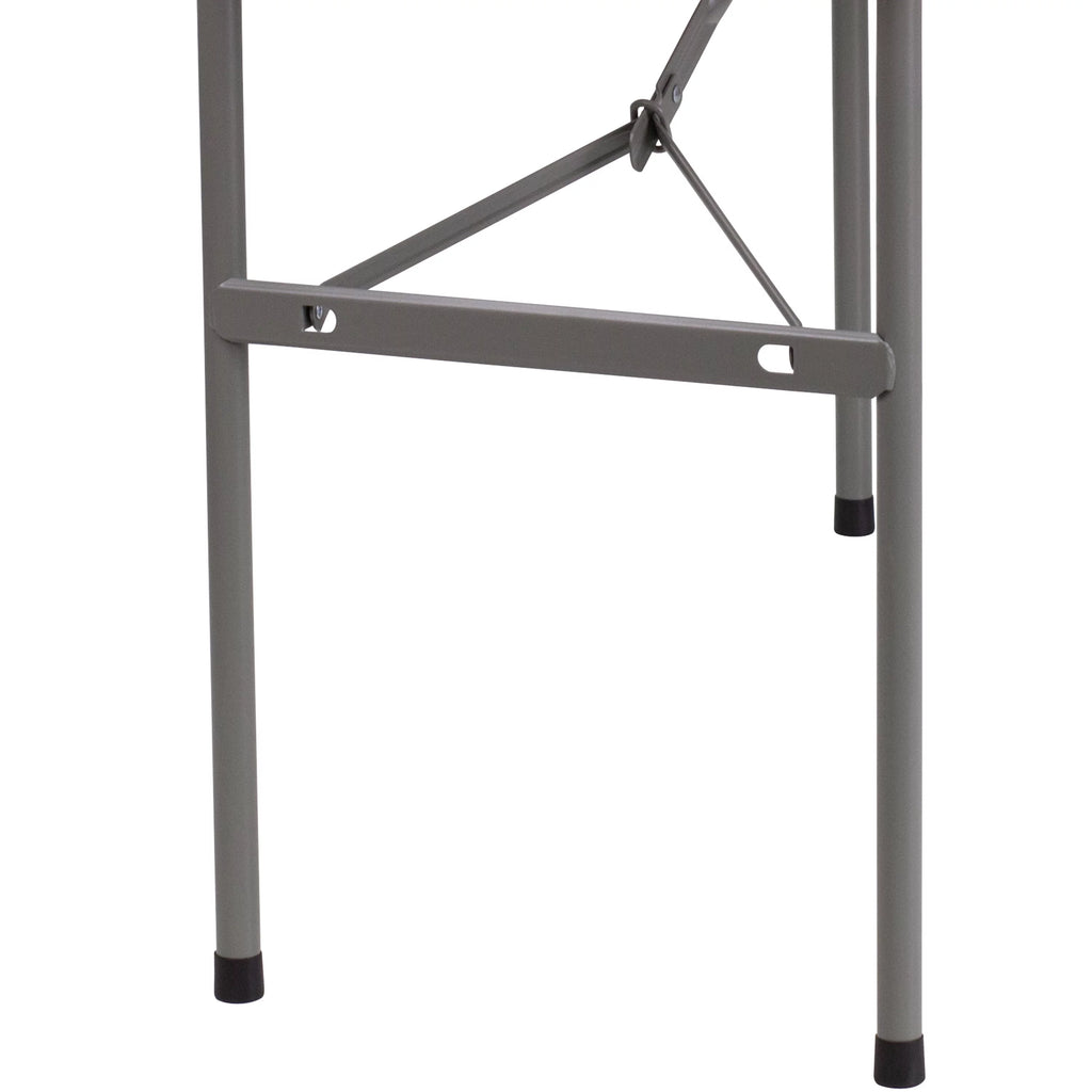 4-Foot Granite White Plastic Folding Table V8282