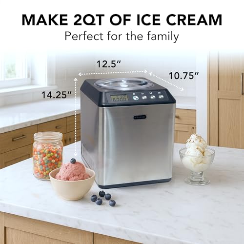 2.1 Qt. Stainless Steel Ice Cream Maker T276452