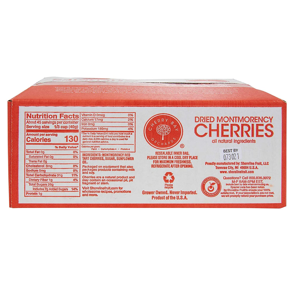 Dried Montmorency Tart Cherries 4 lb. box Q2339