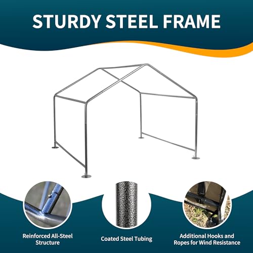 Gray Extra Large Dog House Waterproof Canopy 4'x 4'x 3.3' S848923