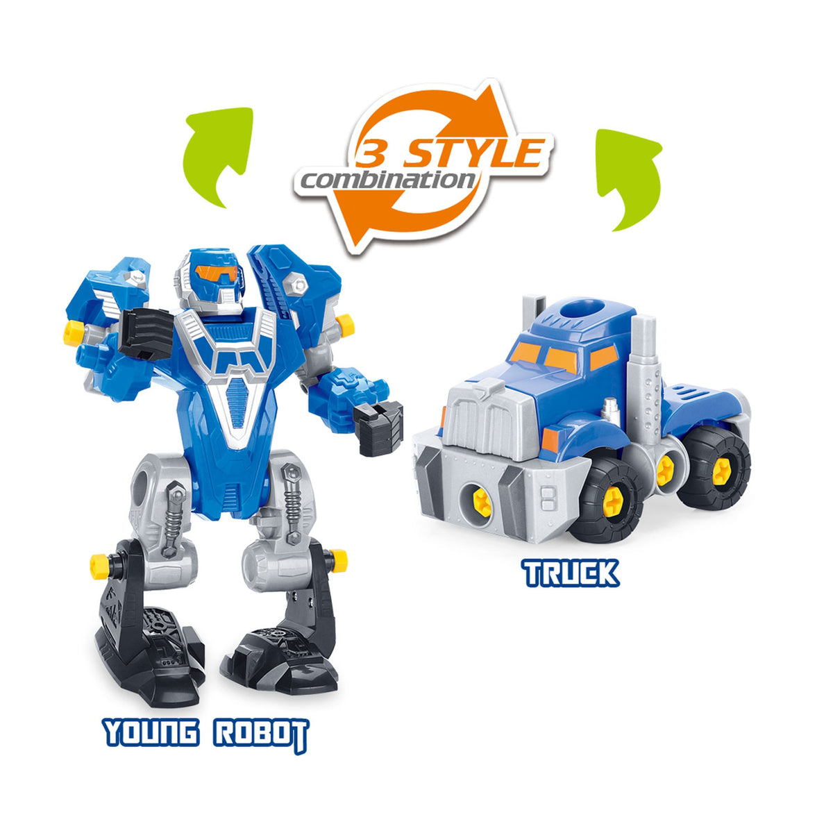 3 in 1 Take Apart Robot Truck Toy Playset with Screwdriver and Drill O5737