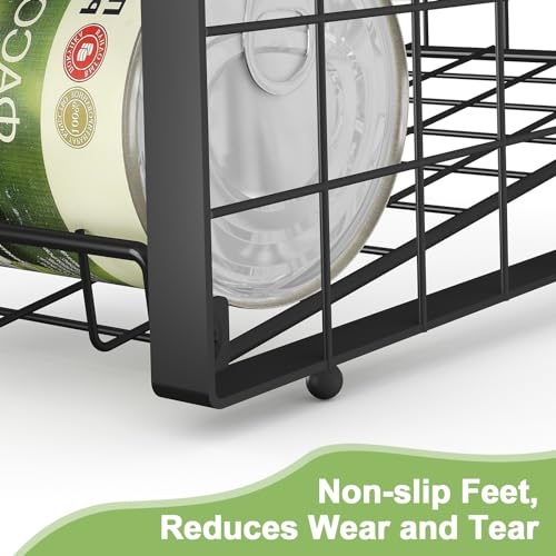 3-Tier Black Stackable Can Rack Organizer H832