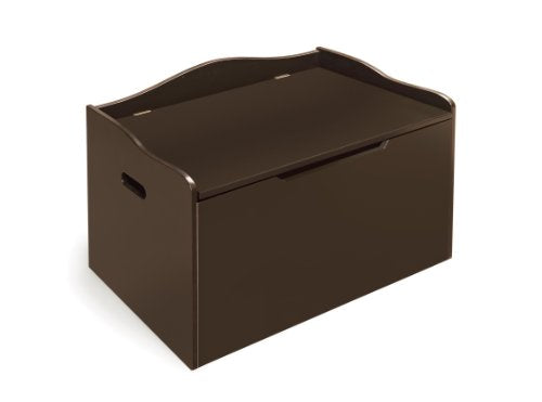 Gray Wooden Toy Box and Storage Bench Seat with Safety Hinge J2423