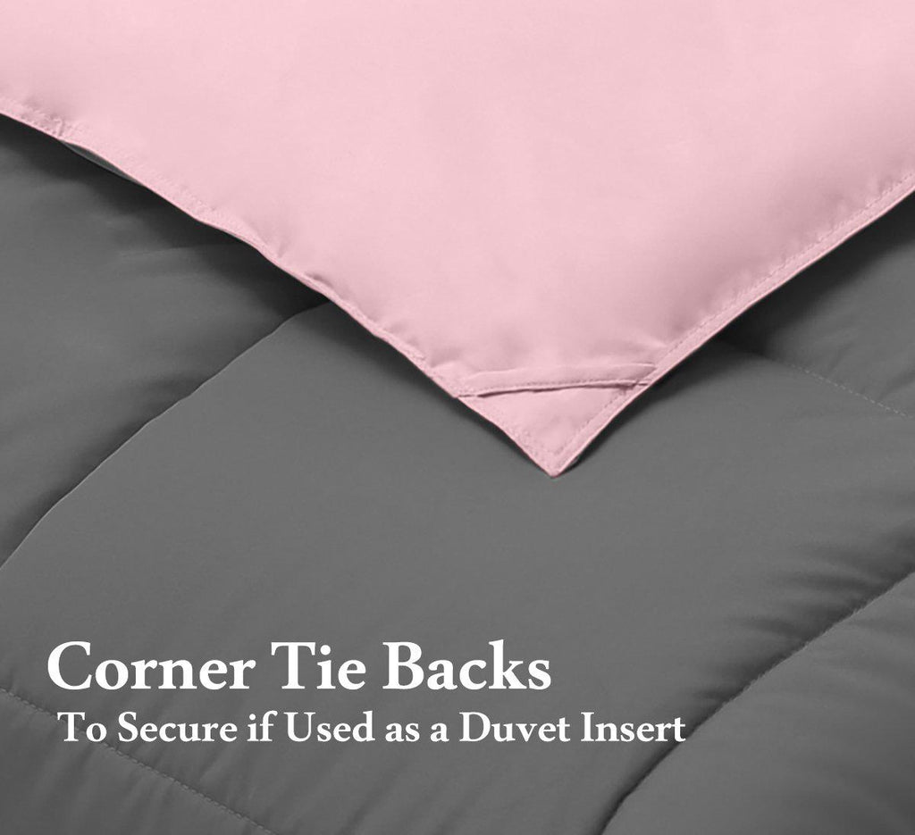Reversible Lightweight Plush Down Alternative Throw / Home & Travel Blanket