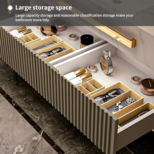 Bathroom Vanity with Sink includes Smart Defog Mirror, Modern Bathroom Sink Cabinet, Large Capacity Storage Space (48") Z544