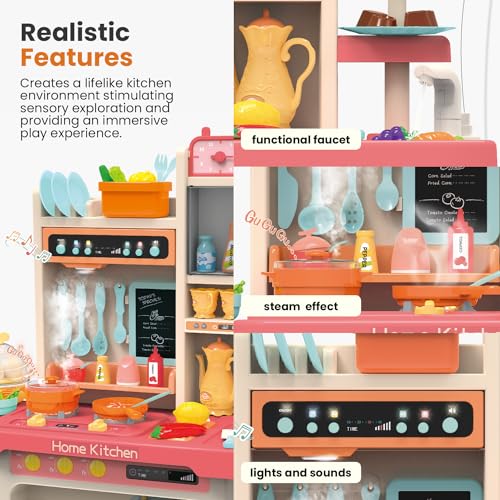 65-Piece Toy Kitchen Playset (Blue) S3863