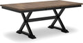 Black & Dark Brown Dining Extension Table A281