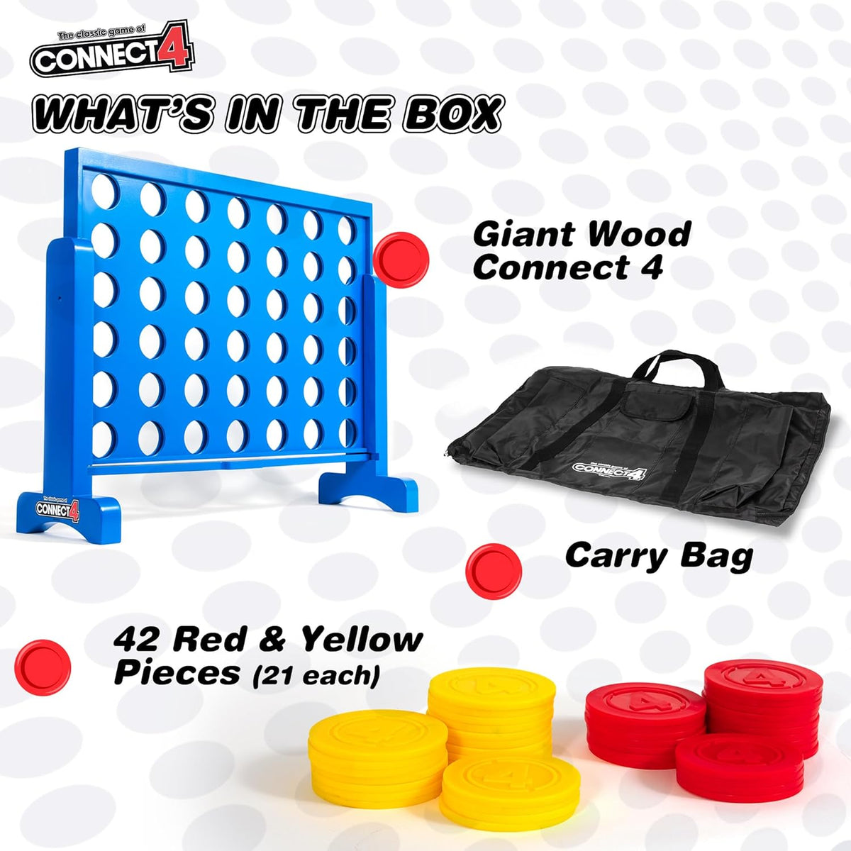 31.5 inch Wooden Four in a Row Board Game X408