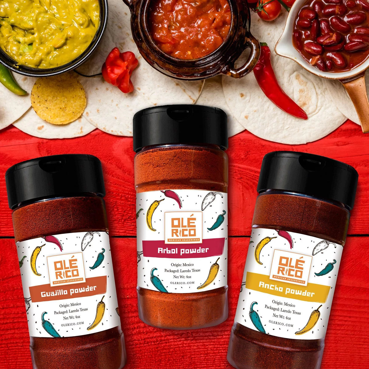 Chile Powder 3 Pack Bundle (12 oz Total) A163