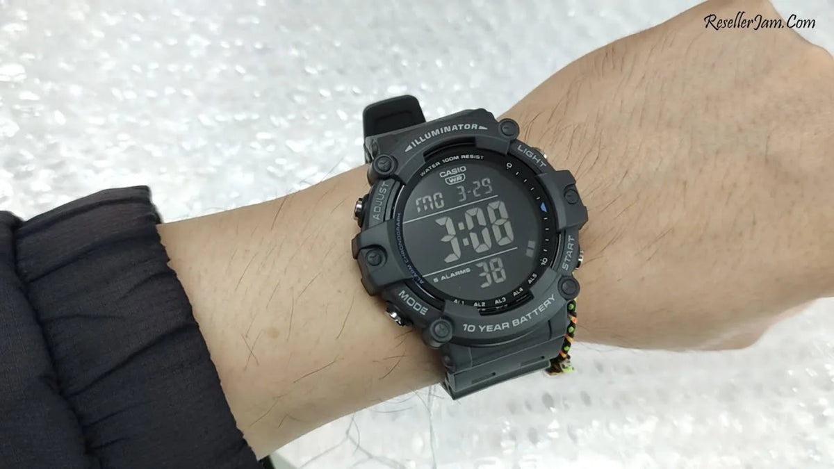 Black Digital Resin Strap Watch Q52944