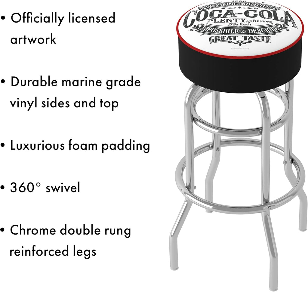 Vintage Swivel Bar Stool with Foam Padded Seat T97989