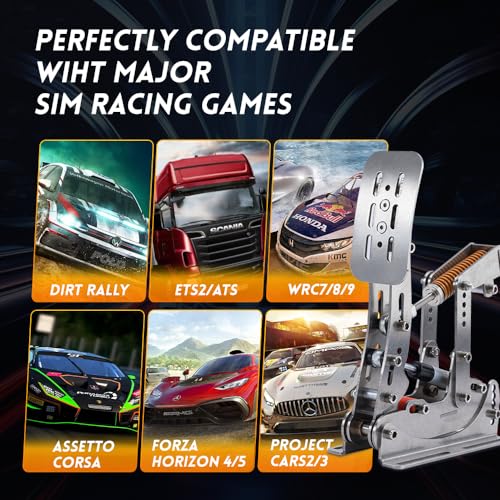 PRO Pedals Sim Racing Pedals PC Racing Simulator Pressure Sensor Load Cell HE Hydraulic Pedal J8002
