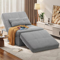 Light Grey 4 in 1 Convertible Sofa Bed with Adjustable Backrest B2785