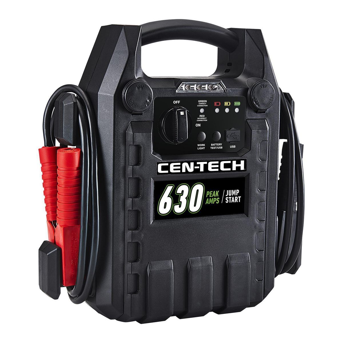 630 Peak Amp Portable Car Battery Jump Starter and Power Pack J5479
