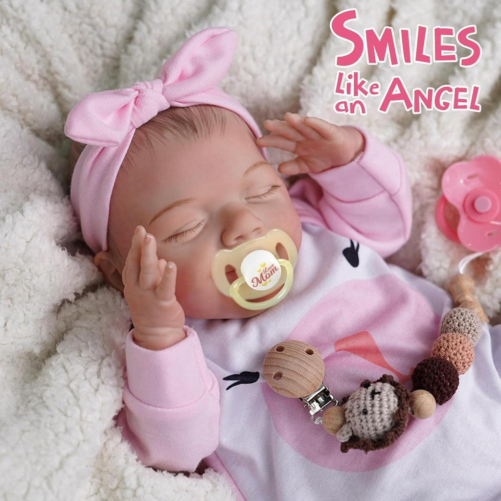 20 Inch Soft Body Realistic Baby Doll with Clothes Accessories Feeding Kit V529