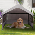 Gray Extra Large Dog House Waterproof Canopy 4'x 4'x 3.3' S848923
