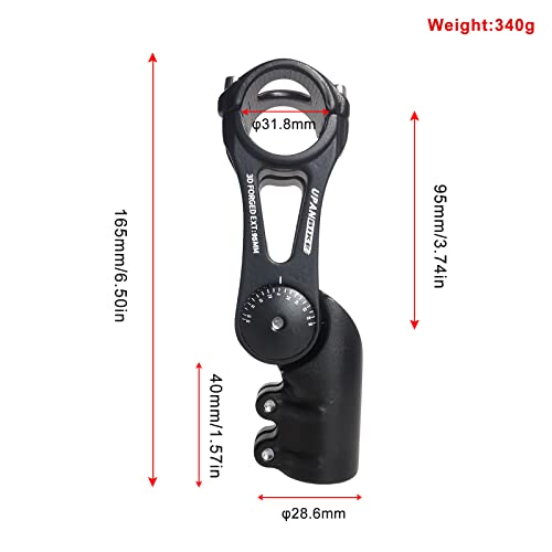 130 Degree Adjustable Bicycle Stem 75mm 90mm 130mm Handlebar Stem Riser for 31.8mm Handlebars J302321