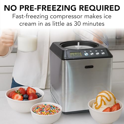 2.1 Qt. Stainless Steel Ice Cream Maker T276452