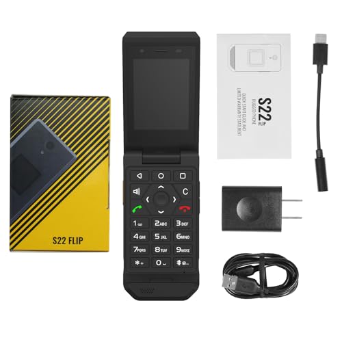 S22 Smart Flip Phone Unlocked 16GB 2.8 Touchscreen Rugged Cell Phone Android 11 IP68 Water Resistant 4G LTE GSM Q186350