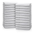 24 Pcs 100% Cotton White Hand Towels 16x27 Inches Y939719
