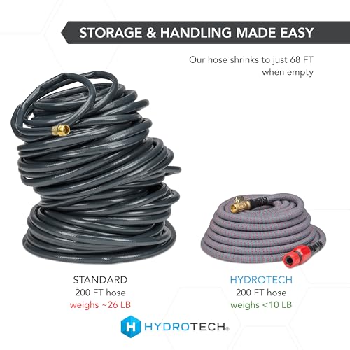 5/8" 25 ft Expandable Garden Hose with Reinforced Latex Core and Solid Brass Fittings L591247