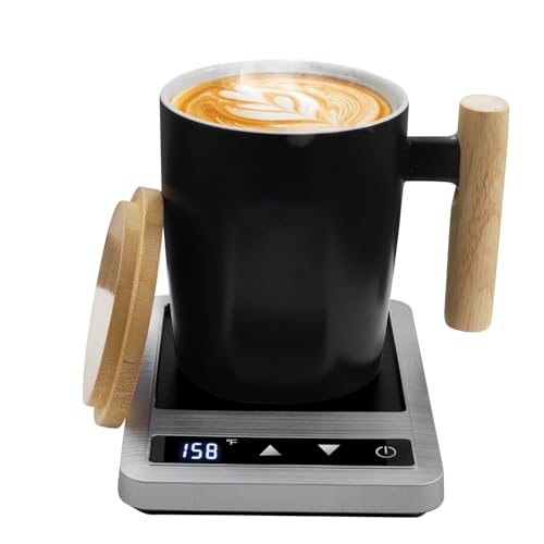 Coffee Mug Warmer & Mug Set, 14oz Heated Cup with Temperature Control and Auto Shut Off A487565