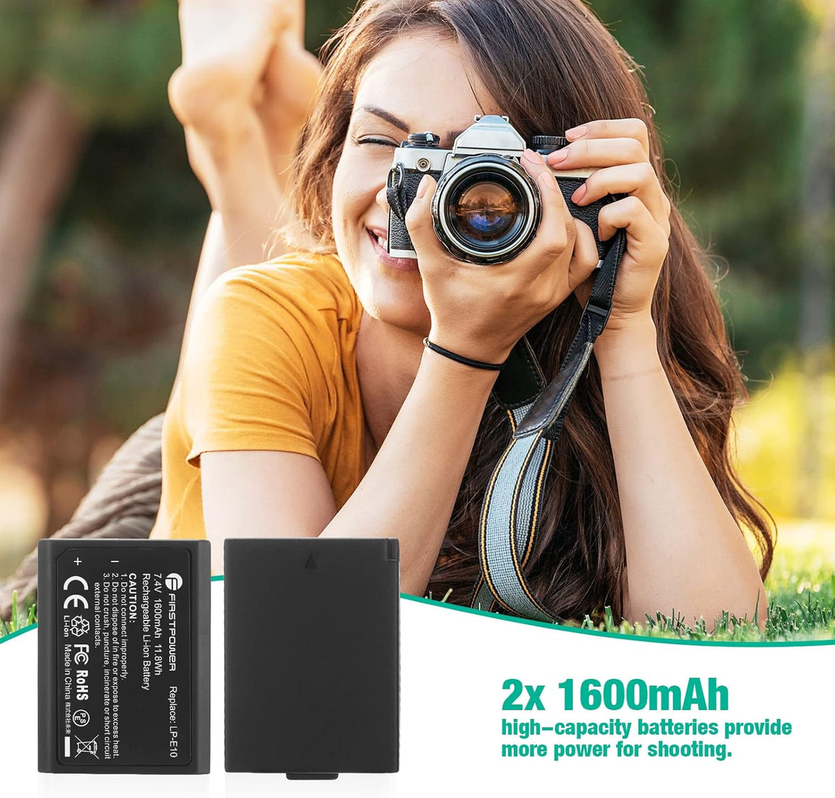 LP-E10 Batteries 2-Pack 1600mAh Z127