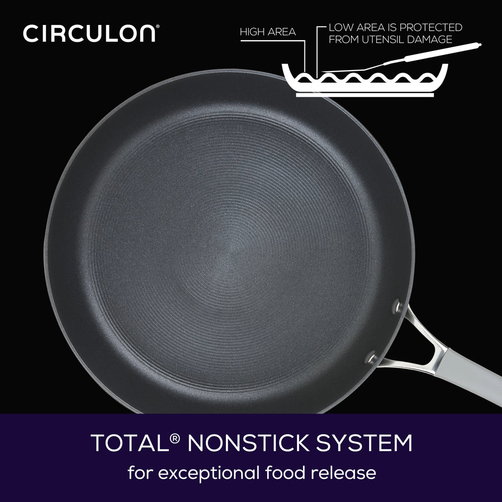 12 inch Hard-Anodized Nonstick Deep Frying Pan with Lid, Gray R440
