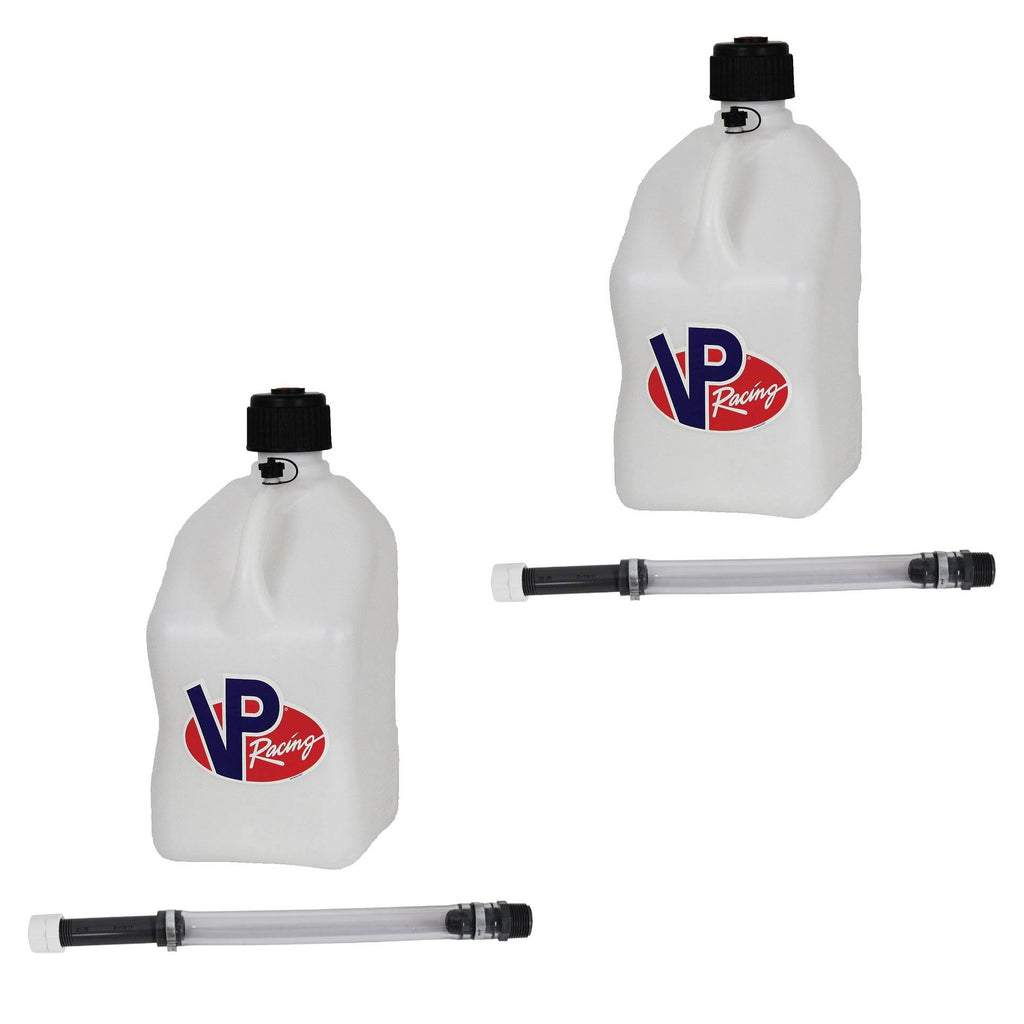 5 Gallon Motorsport Racing Fuel GAS Can (2 Pack) with 14x22 Hose (2 Pack) N580