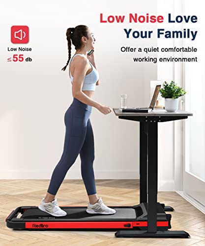 Under Desk Treadmill, 2 in 1 Motorized Portable Foldable Walking Pad with Remote Control B556