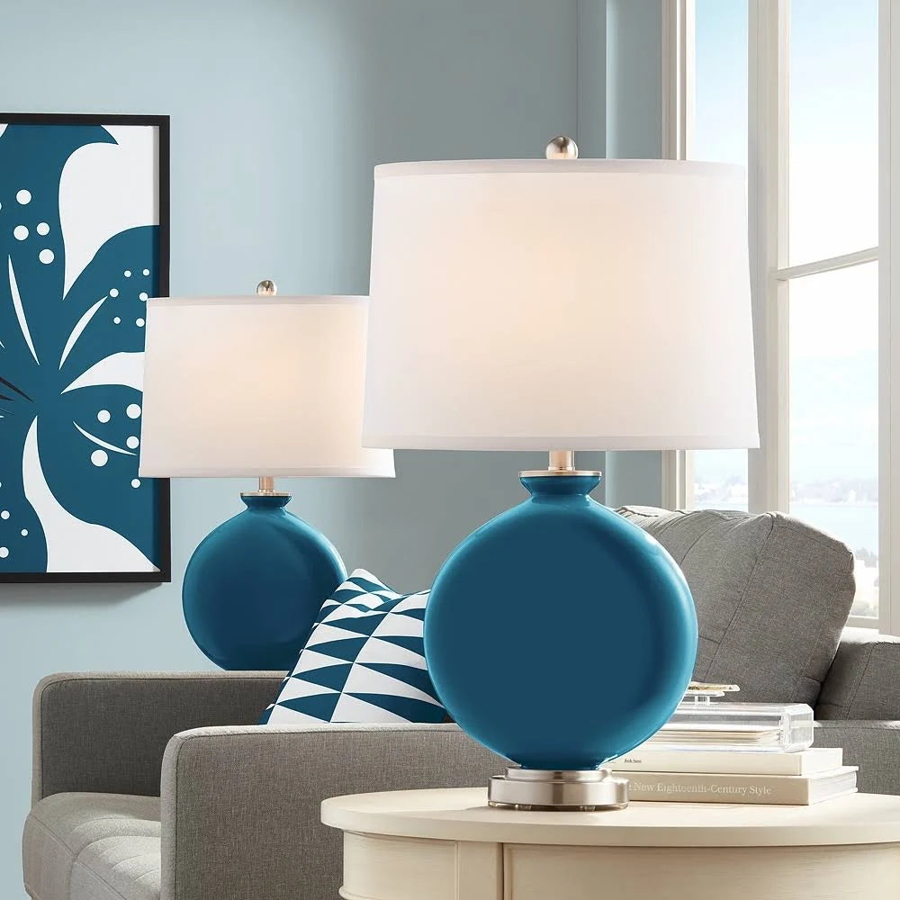 Blue Table Lamp Set of 2 W917