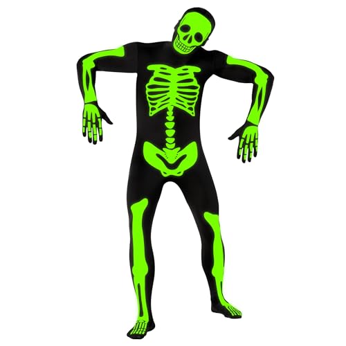 Skeleton Costume Glow in Dark N32658