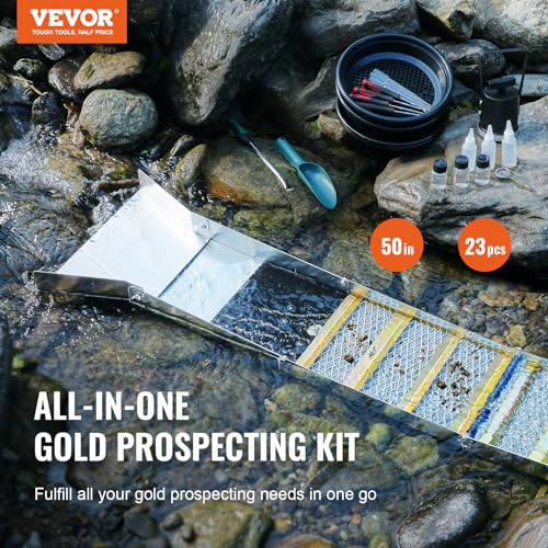 23 PCS Folding Aluminum Alloy Gold Prospecting Kit I538