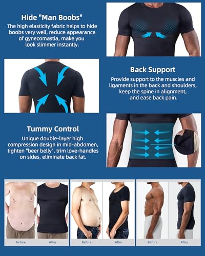 Mens Slimming Compression Shirt V9649