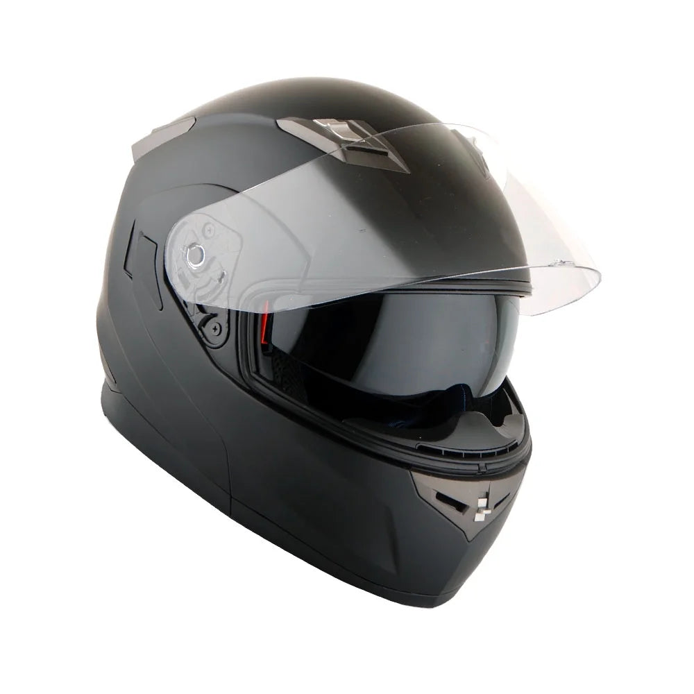 Matt Black Full Face Bluetooth Motorcycle Helmet D334