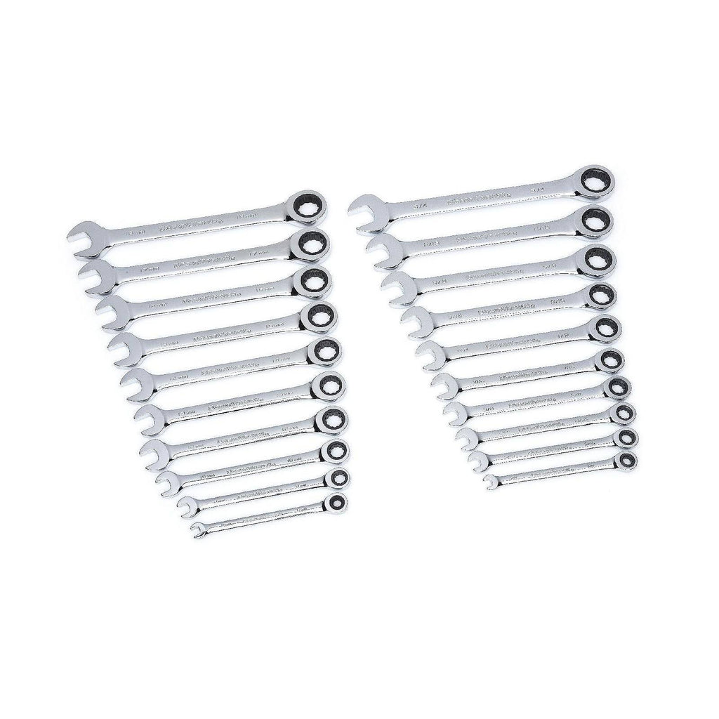 20-Piece Ratcheting Wrench Set SAE and Metric L10059