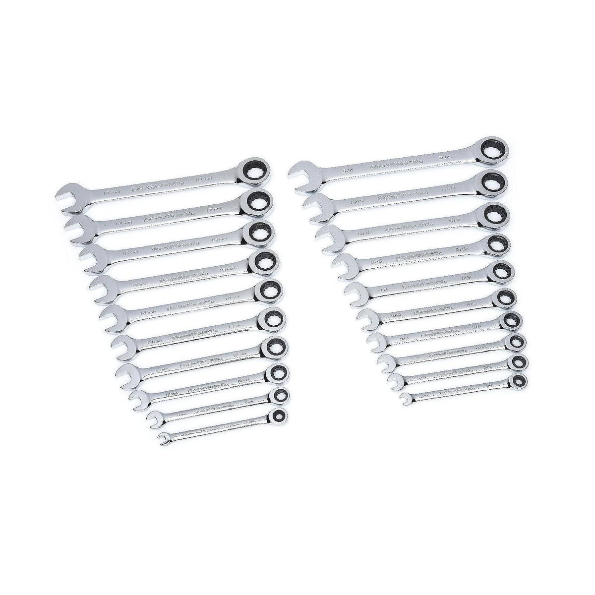 20-Piece Ratcheting Wrench Set SAE and Metric L10059