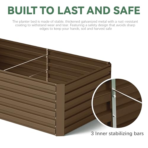 2pcs 8x4x2ft Galvanized Raised Garden Bed G77949
