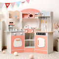 Wooden Play Kitchen with Cookware Accessories and Play Sink F93805