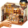 Miniature House Kit DIY Dollhouse with LED Light Y453