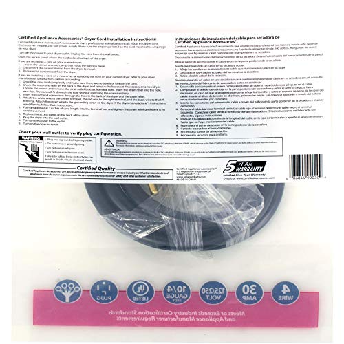 4-Wire Dryer Cord Z3378