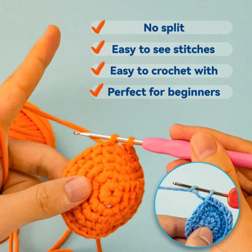 3PCS Crochet Animal Kit with Yarn, Eyes, Stuffing, Crochet Hook Q611508