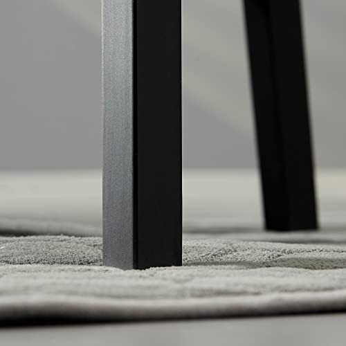 Black Wooden Cross Back Dining Chairs Set of 2 G2192