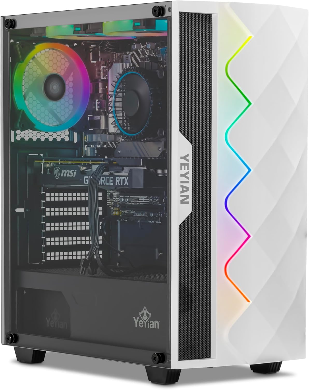 GeForce RTX 4060 Gaming PC, AMD Ryzen 5 7500F, 16GB DDR5 5600, 1TB NVMe SSD, Win 11 Home Prebuilt PC J542814