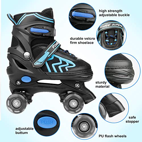 Adjustable Toddler Kids Roller Skates with Light Up Wheels U974